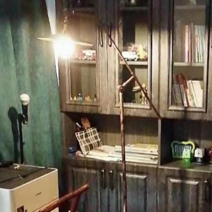 Industrial Bronze Boom Arm Floor Lamp