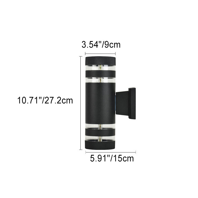 Aluminum Iron Acrylic Glass 2-Light Outdoor Light