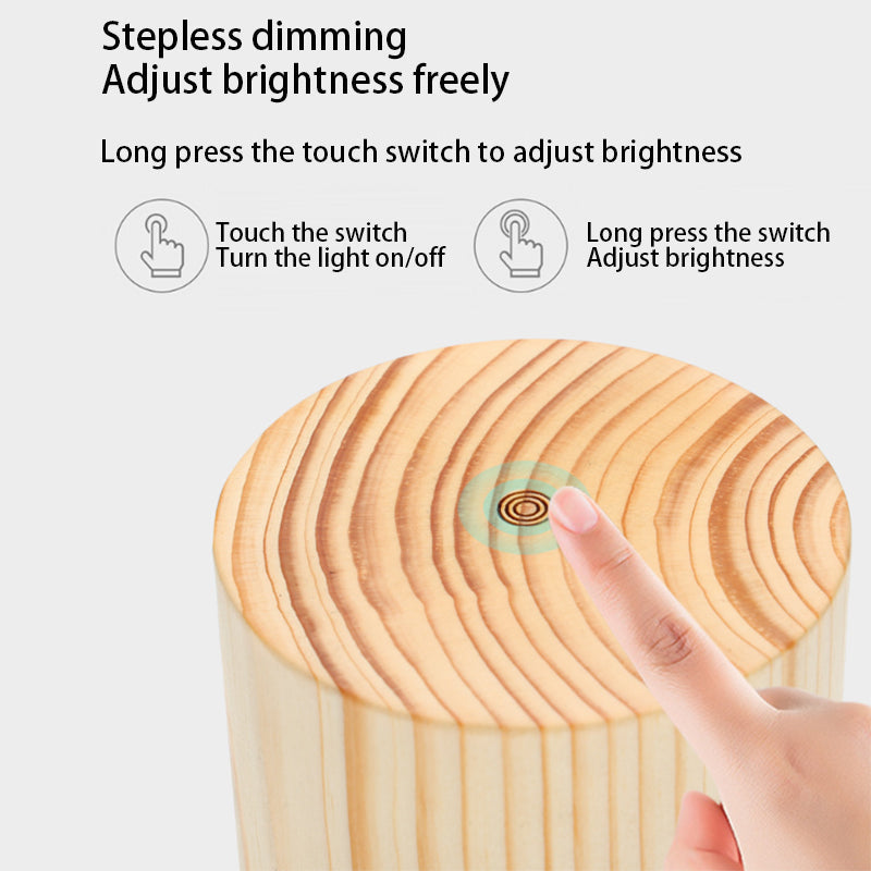 Wood Touch Night Table Lamp