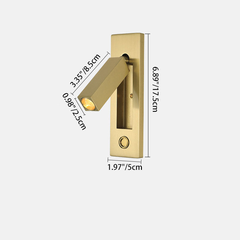 Rectangular Recessed Aluminum Wall Lamp