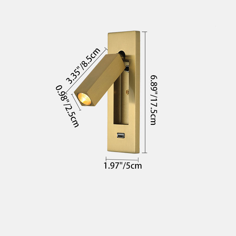 Rectangular Recessed Aluminum Wall Lamp