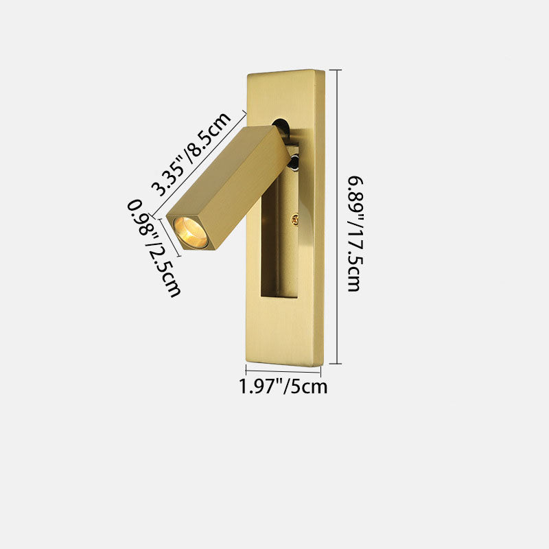 Rectangular Recessed Aluminum Wall Lamp