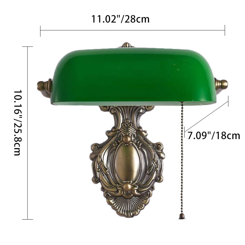 Copper Green Glass Wall Lamp