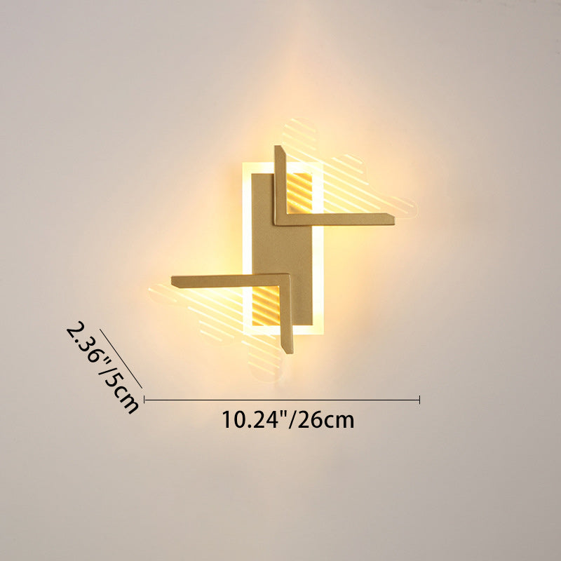 Iron Acrylic Geometric Square Wall Lamp