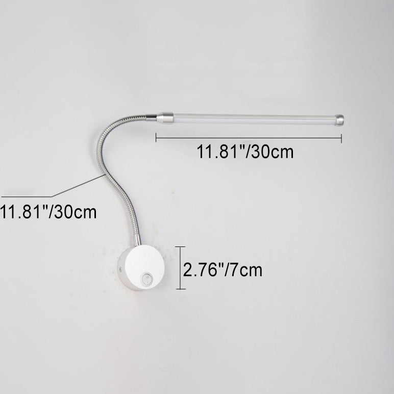 Aluminum PC Strip Bedside Wall Lamp