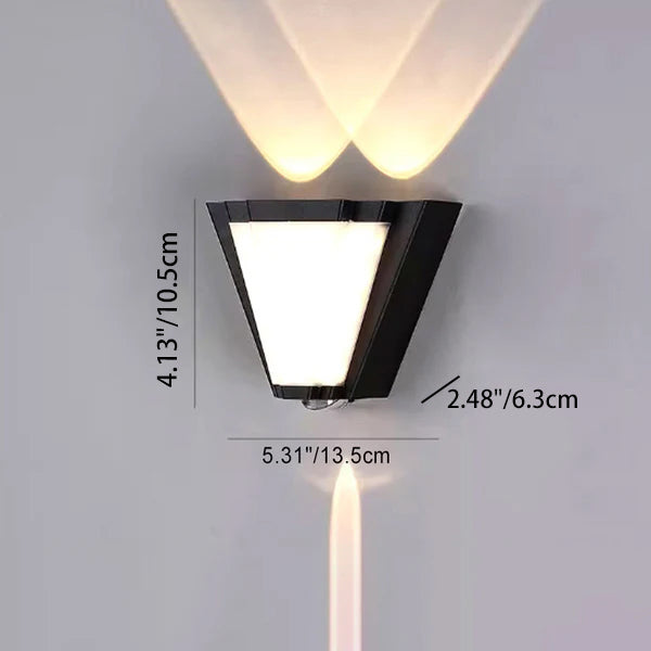 Aluminum Acrylic Triangle Patio Outdoor Light
