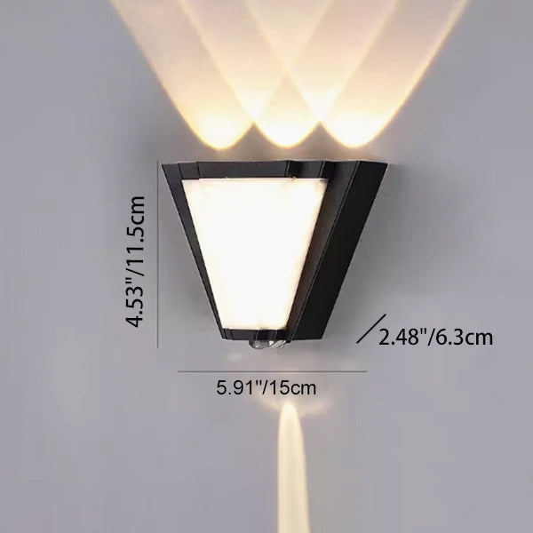 Aluminum Acrylic Triangle Patio Outdoor Light