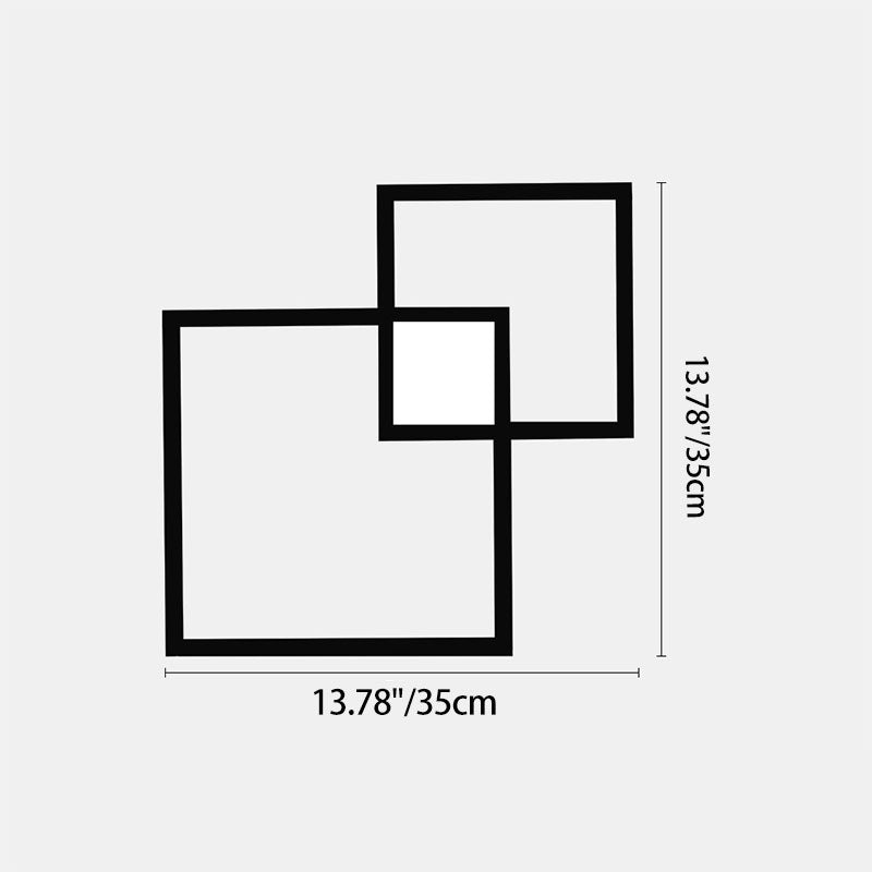Geometric Square Iron Strip Wall Lamp