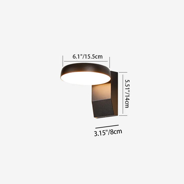 Rotatable Aluminum PC Square Outdoor Light
