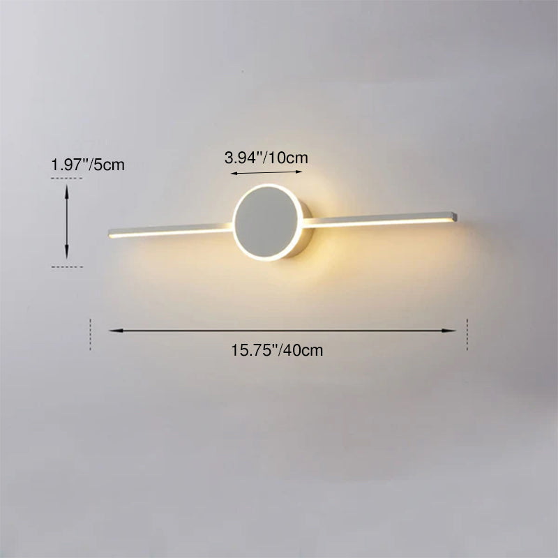 Long Disc Vanity Wall Lamp
