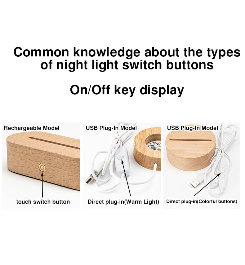 Rechargeable Solid Wood Round Table Lamp