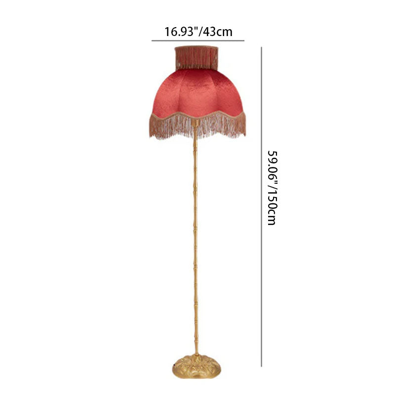 Traditional Vintage Cylinder Semicircle Floor Lamp