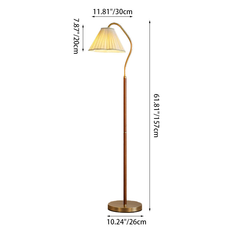 Japanese Vintage Flower Solid Floor Lamp