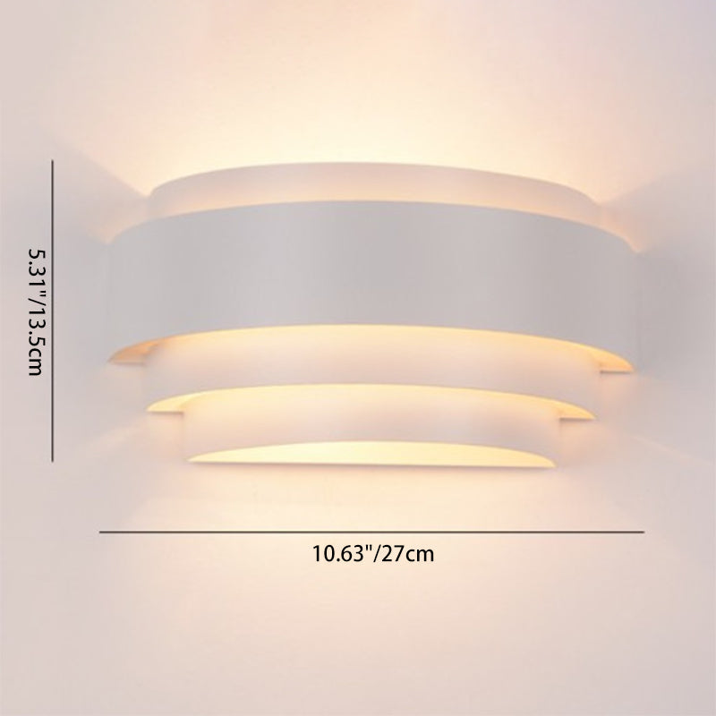 Solid Color Half-circle Iron Wall Lamp