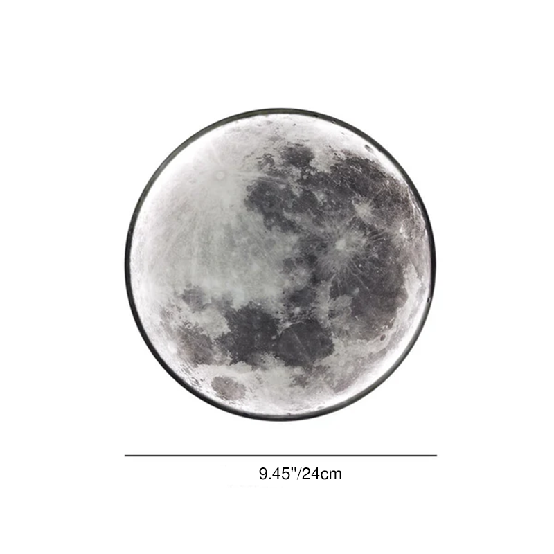 Round Moon Pattern Iron Wall Lamp