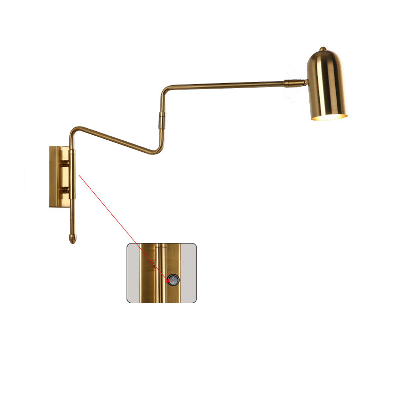 Iron Cylinder Long Pole Wall Lamp