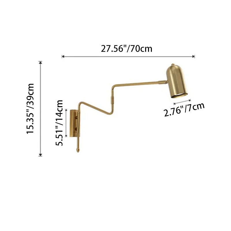 Iron Cylinder Long Pole Wall Lamp