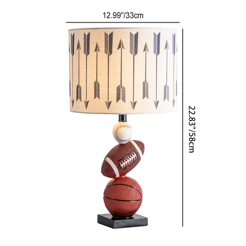 Kids Football Basketball Baseball Table Lamp