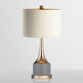 Canvas Hardware Cylinder Table Lamp