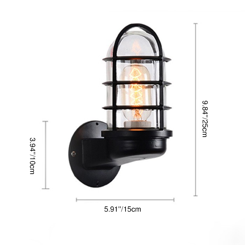 Glass Cylindrical Explosion-proof Wall Lamp