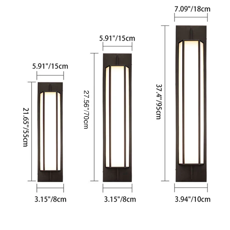 Rectangular Stainless Steel Faux Outdoor Light
