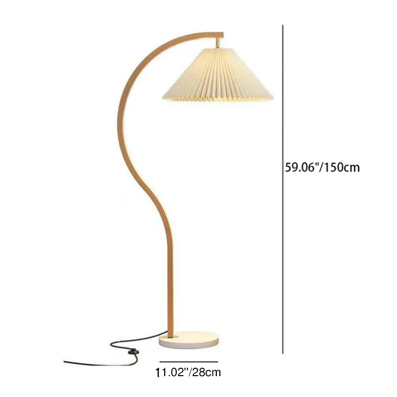 Modern Minimalist Pleated Fabric Floor Lamp