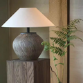 Drum Iron Ceramic Fabric Table Lamp