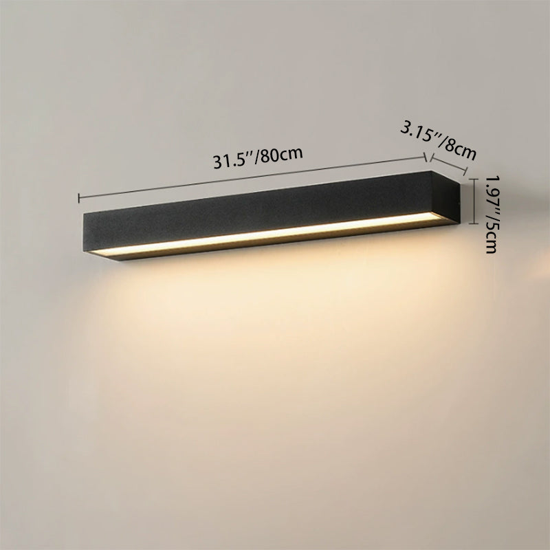 Rectangular Bar Aluminum Garden Outdoor Light