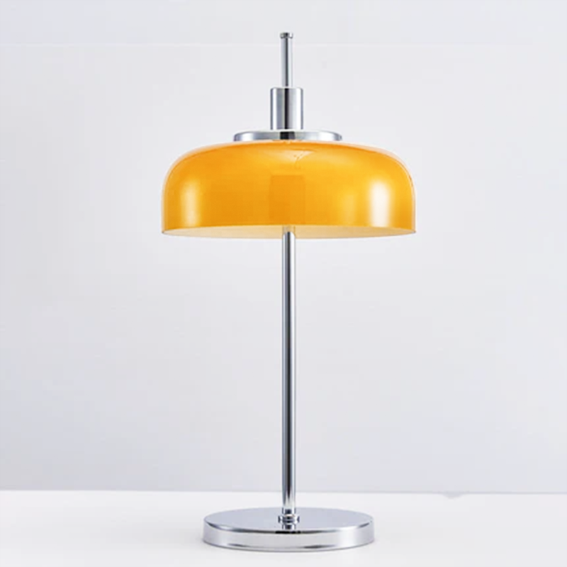 Orange Iron Glass 3-Light Table Lamp