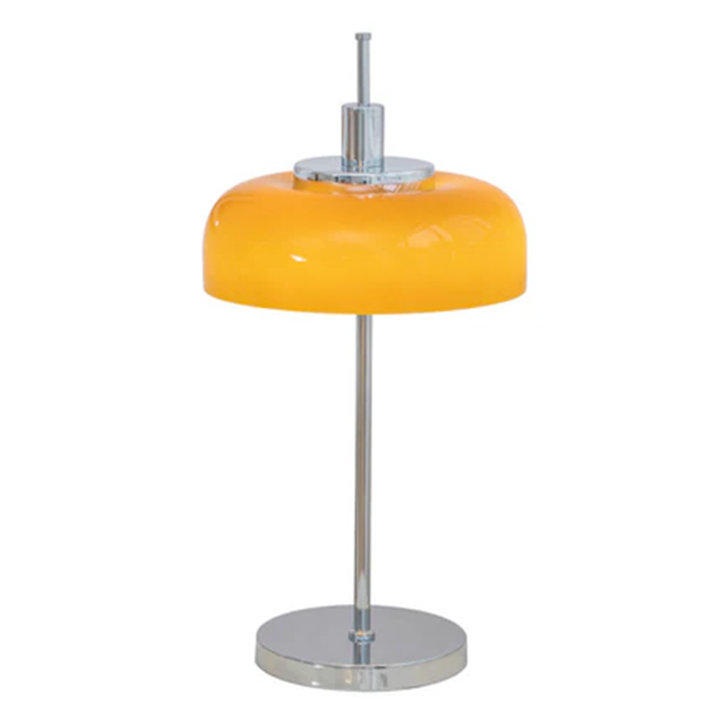 Orange Iron Glass 3-Light Table Lamp