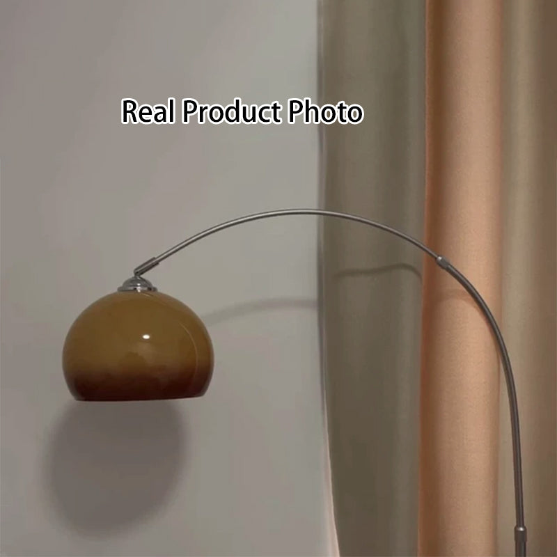 Contemporary Scandinavian Glass Round Floor Lamp