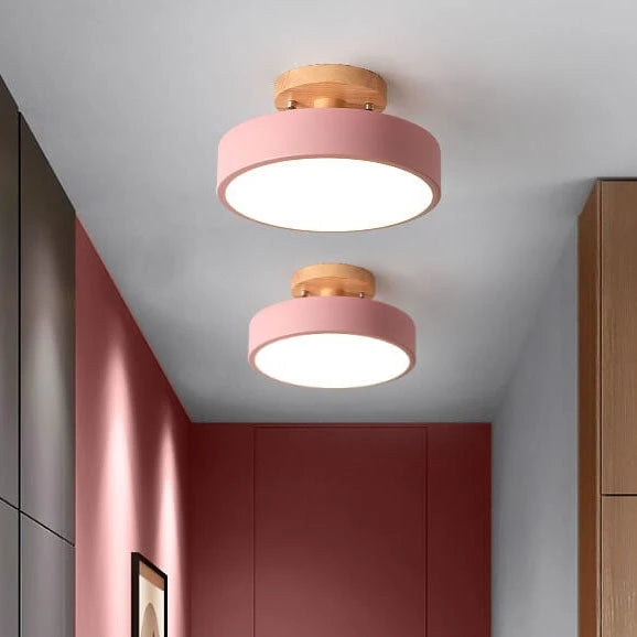Nordic Log Round LED Ceiling Light