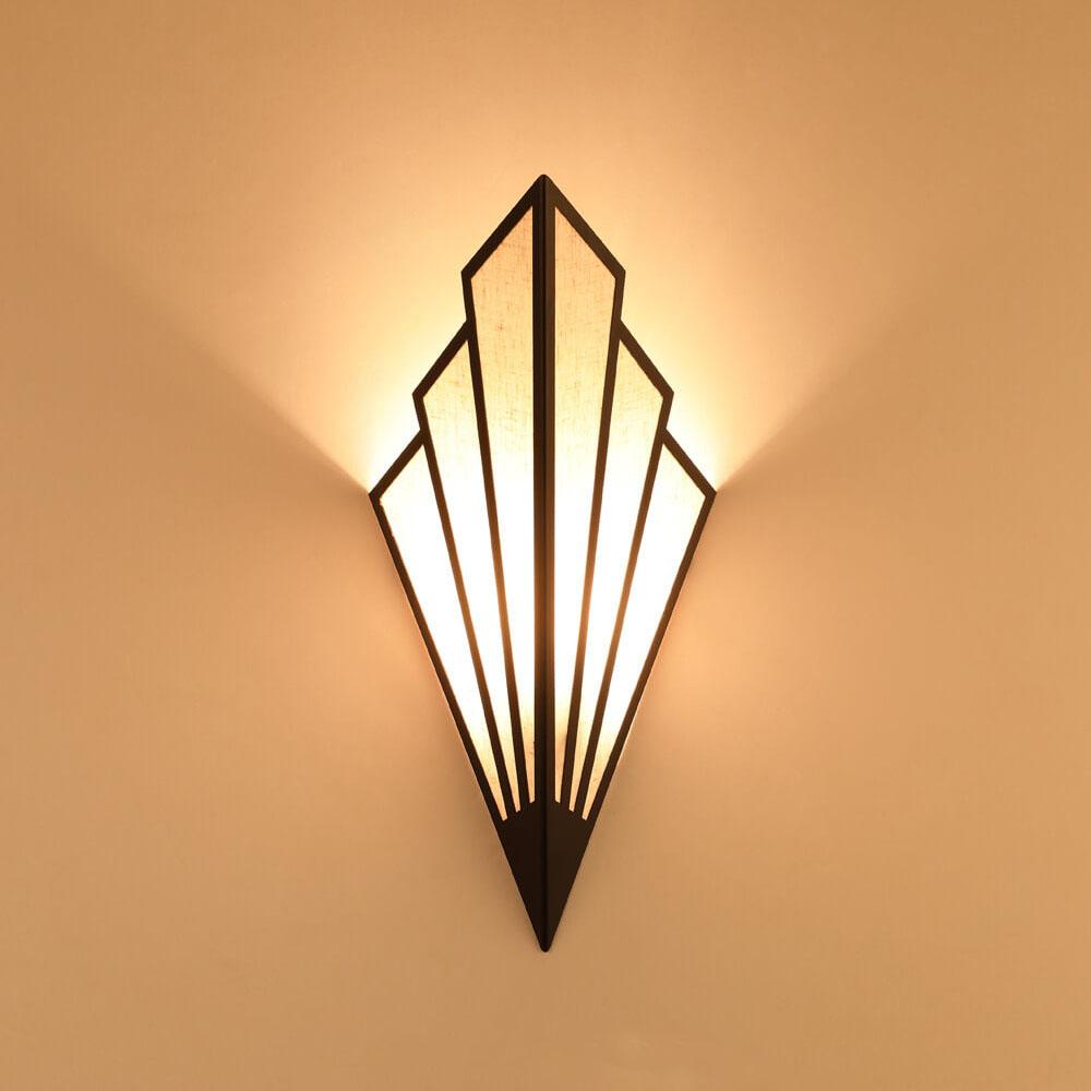 Linen Scalloped Wall Lamp