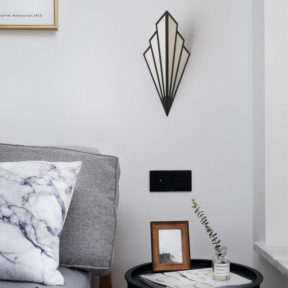 Linen Scalloped Wall Lamp