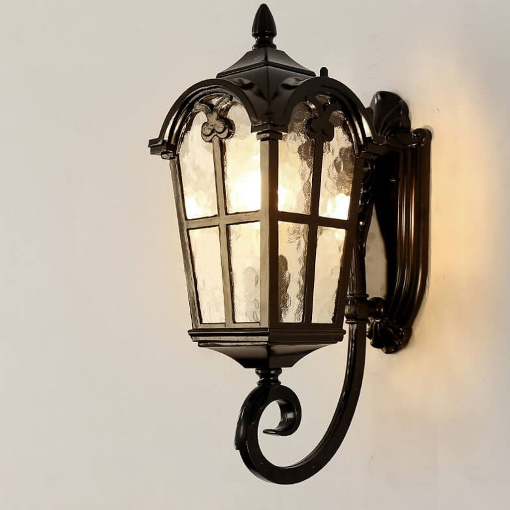 Glass Aluminum Lantern Outdoor Light