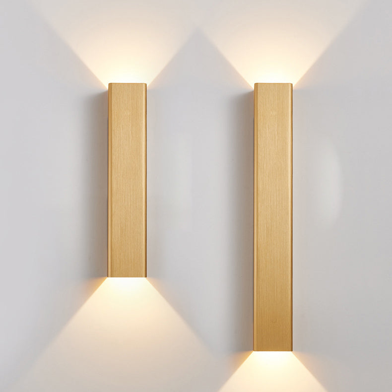 Rectangular Aluminum Bedroom Wall Lamp