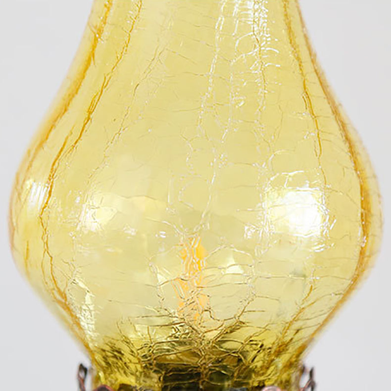 Candelabra Iron Glass Bedroom Table Lamp