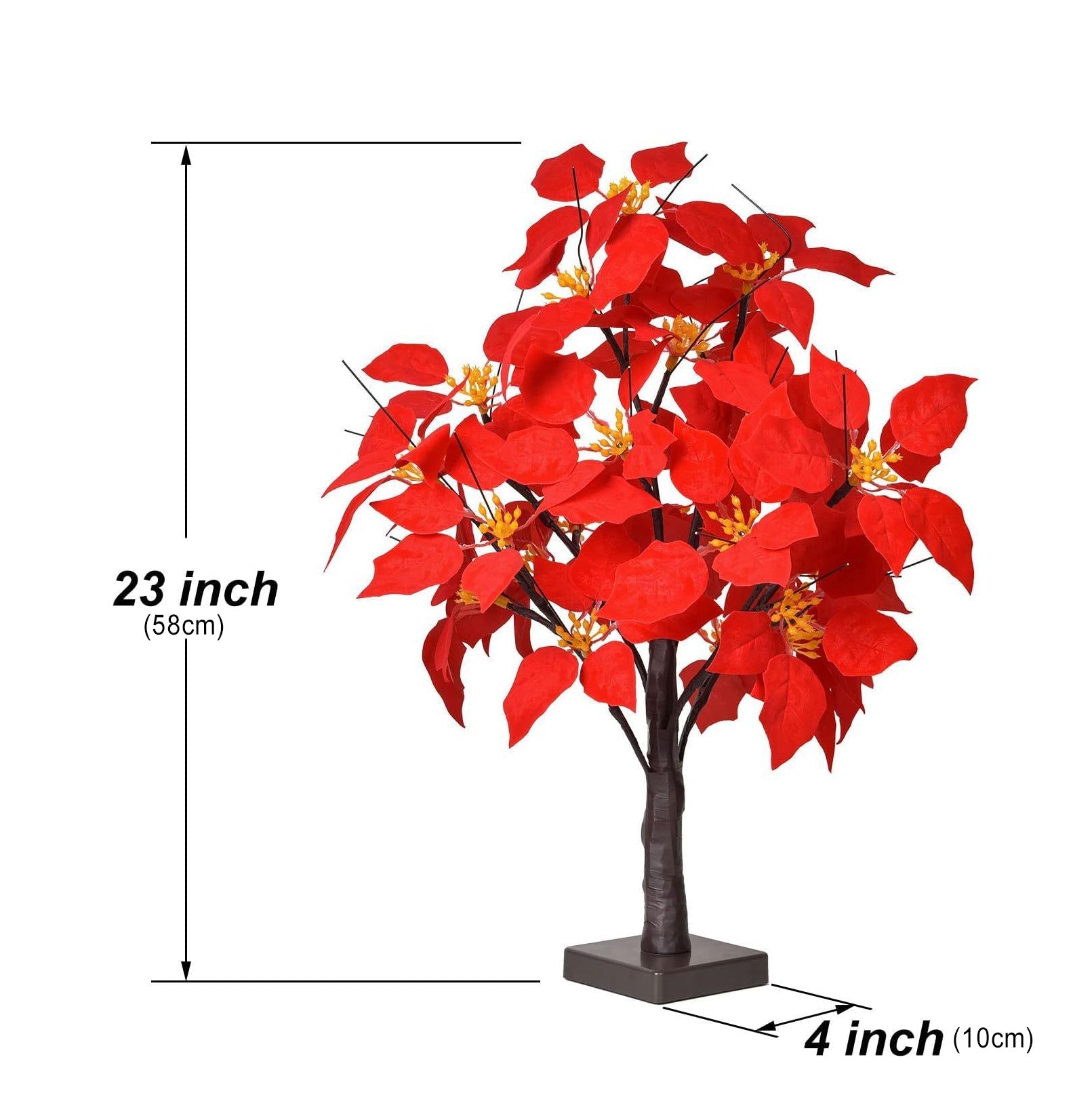 Fabric Artificial Maple Leaf Table Lamp