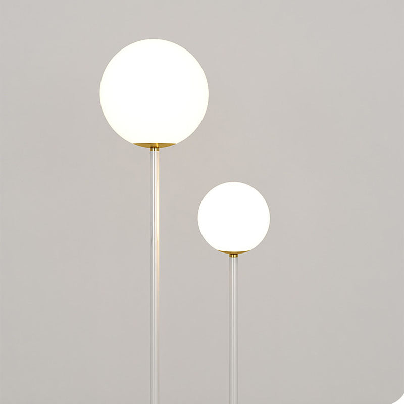 Long Round Ball Iron 2-Light Floor Lamp