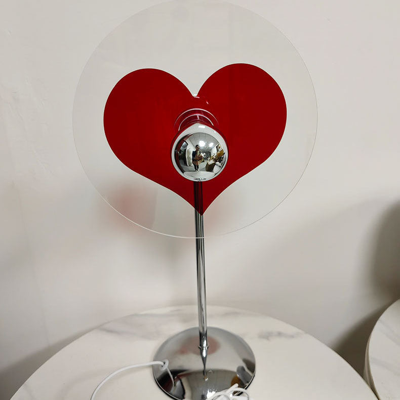 Heart Round Metal Acrylic Table Lamp