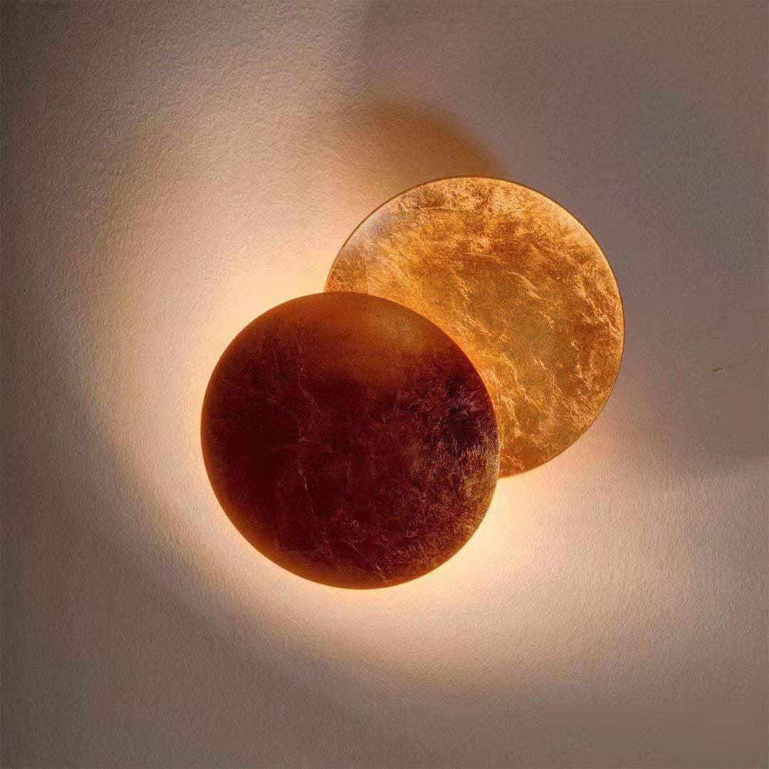 Alloy Round Bedroom Wall Lamp
