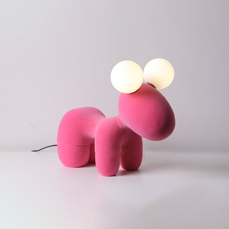 Cartoon Pony Plush Resin 2-Light Table Lamp