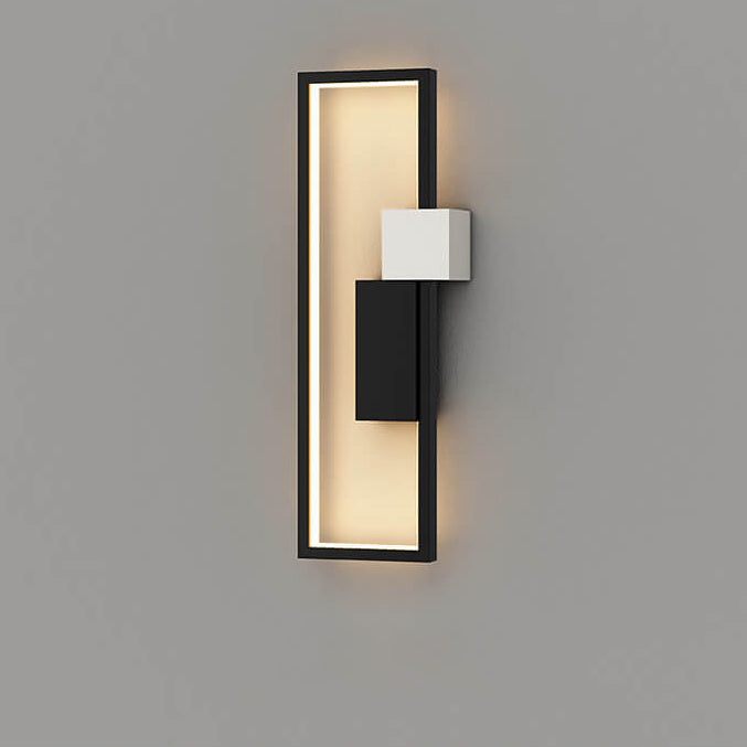 Square Frame Iron Silicone Wall Lamp