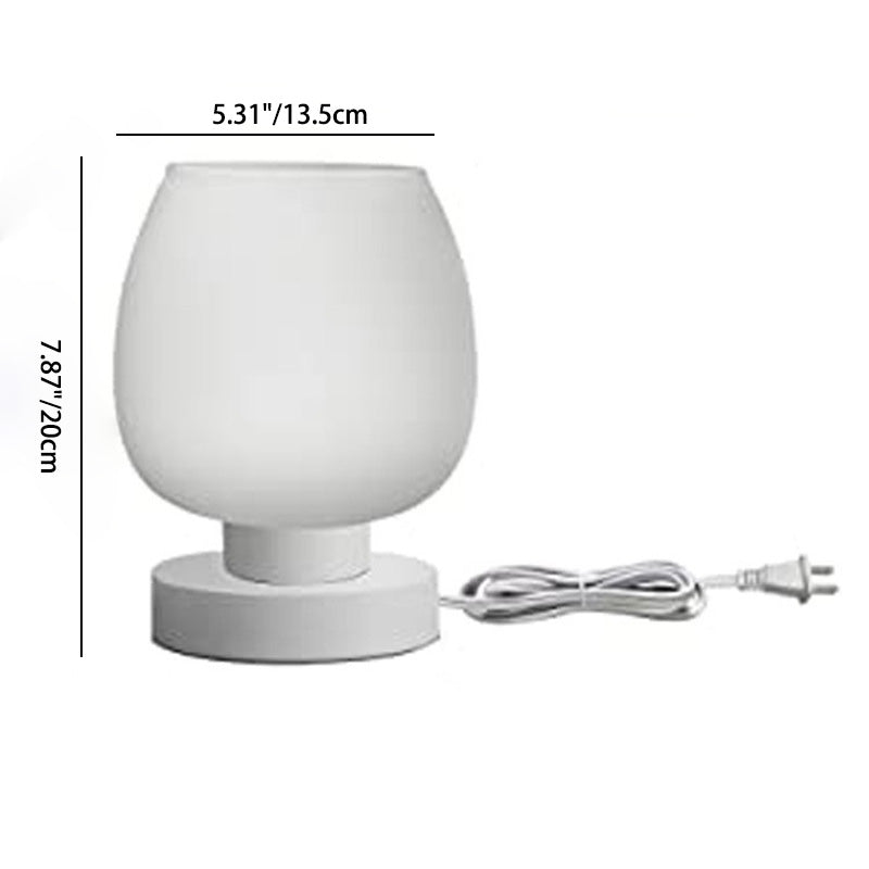 Flat Round Glass Iron Table Lamp