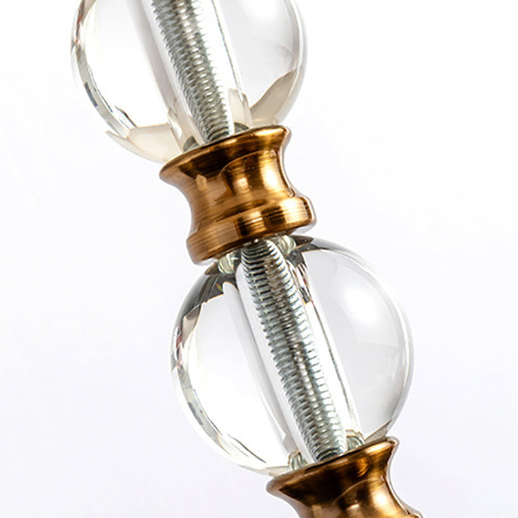 Round Trapezoidal Iron Crystal Table Lamp