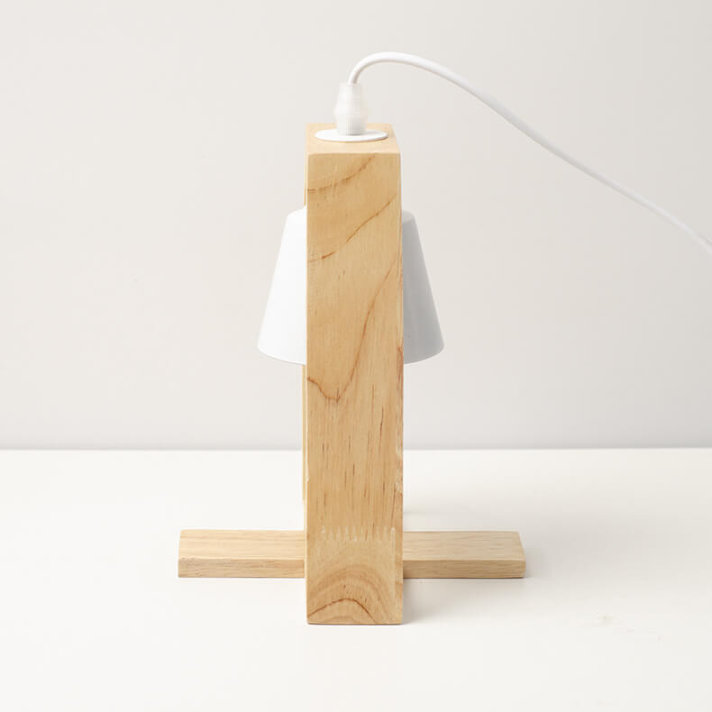 Wood Iron Scented Candle Table Lamp