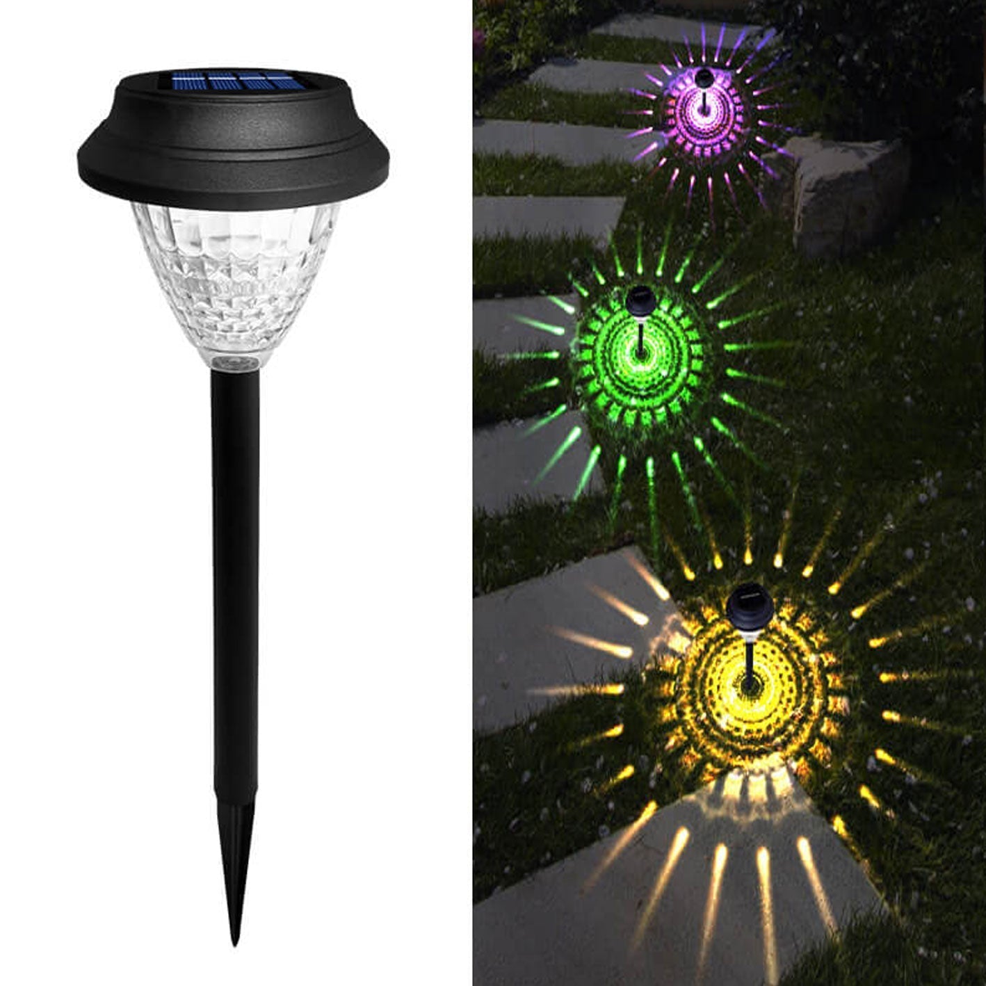Solar Waterproof Circular Divergent Outdoor Light