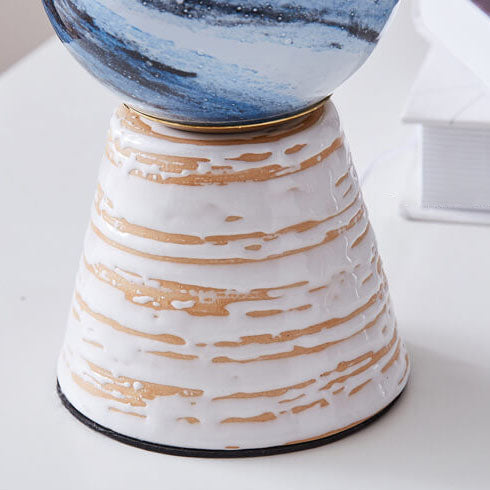 Orb Moon Ceramic Glass Table Lamp