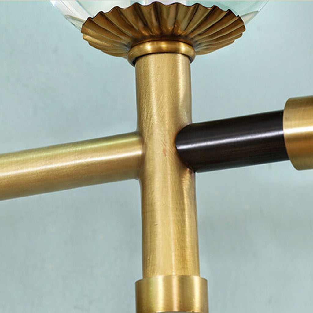 American Brass Fabric 1/2 Wall Lamp