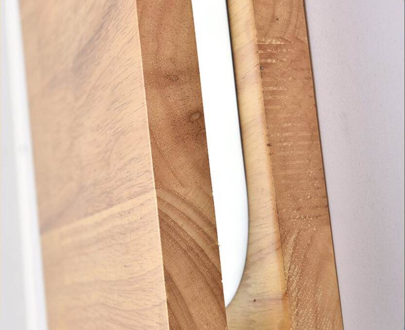 Log Wood Rectangular Wall Lamp